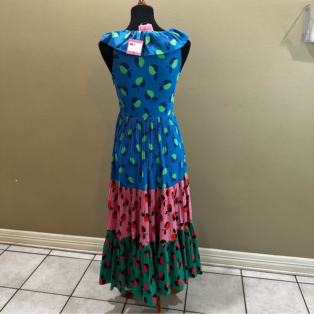 Kate Spade Blue, Pink, and Green Ruffle Dress - Picture 14 of 16
